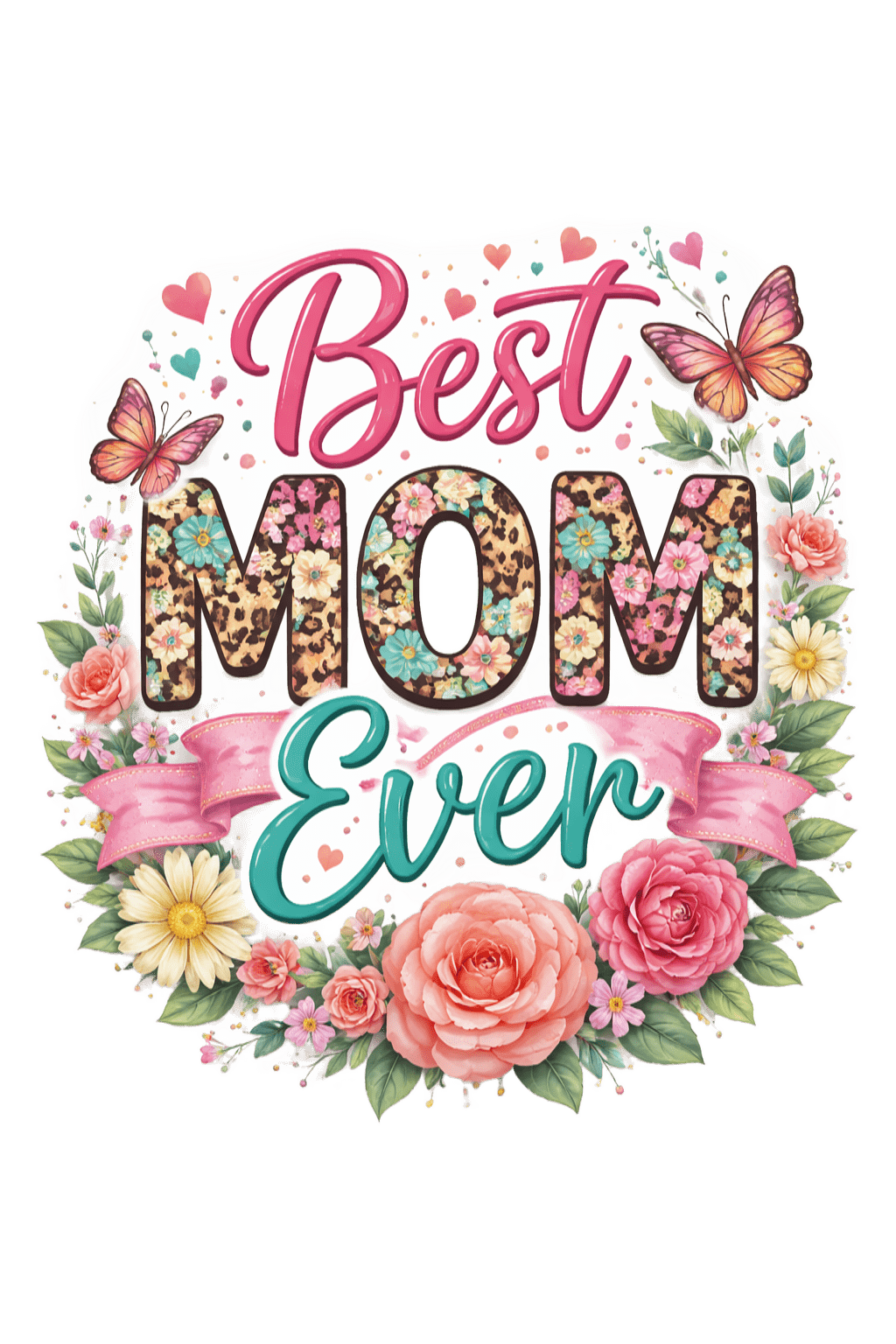 Best Mom Ever Floral Tee – Soft Cotton Gift Shirt