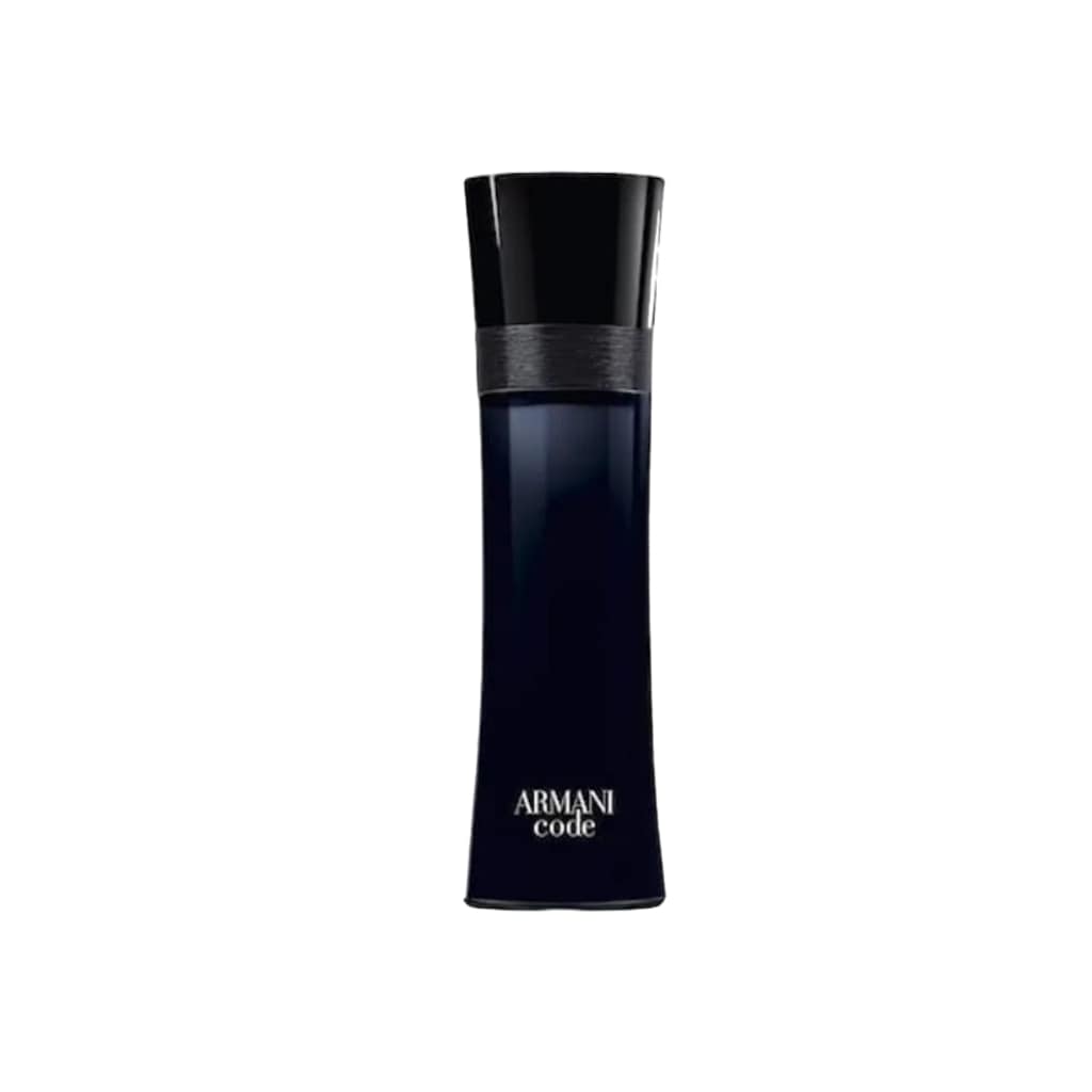 Armani Code Eau de Toilette for Men in a sleek black bottle. A sophisticated and timeless fragrance, perfect for the modern man.