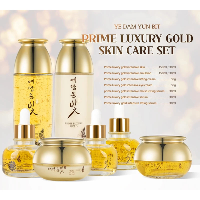Prime Korean Luxury Gold Skincare Set for Radiant Skin